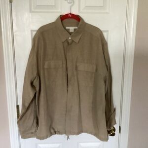 Perry Ellis Mens Linen Shirt Size XL